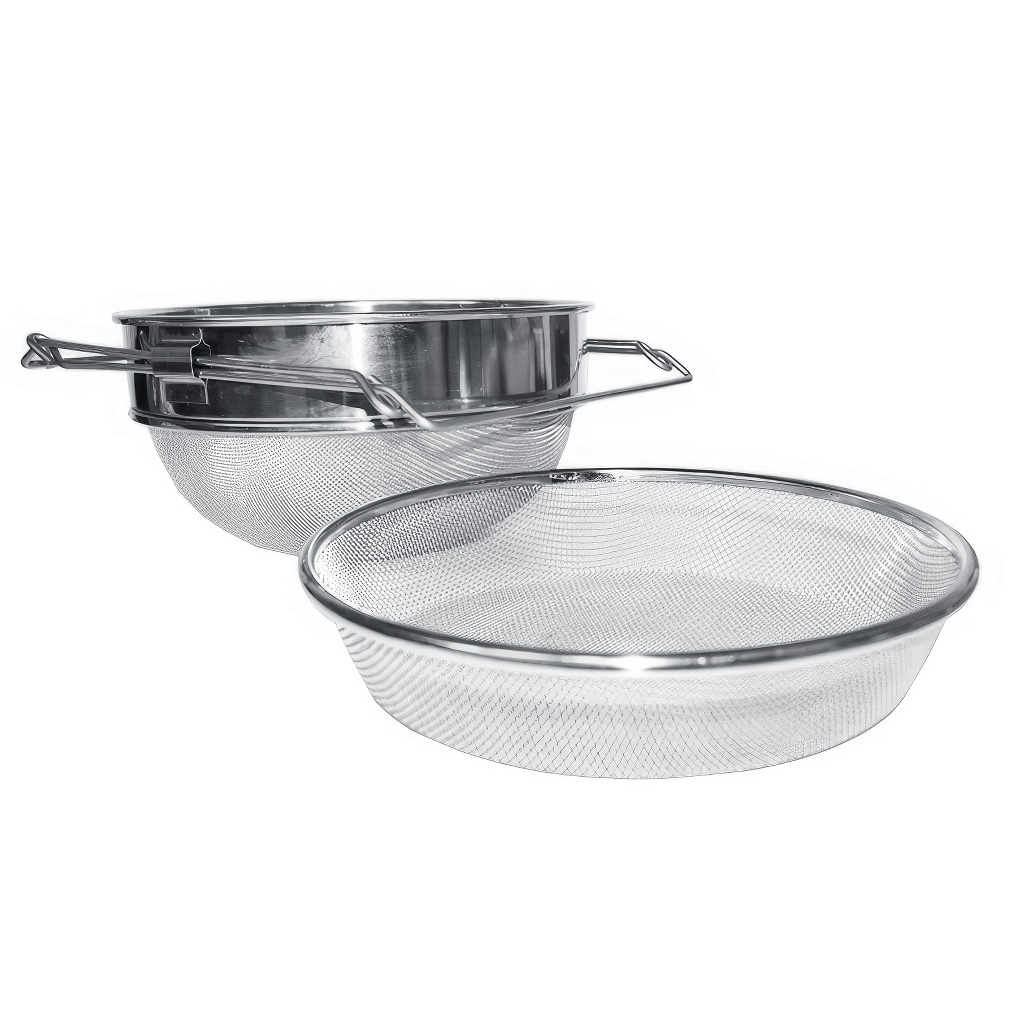 Cedzidło podwójne nierdzewne wypukłe 24 cm DE 1