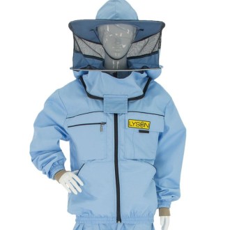 Bluza pszczelarska z kapeluszem - niebieska - Lysoň, rozmiar: S-XXL