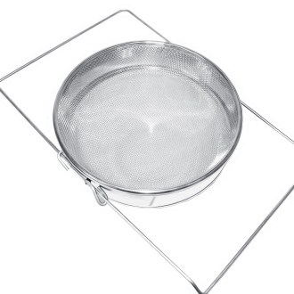 Cedzidło podwójne nierdzewne wypukłe 24 cm DE 1
