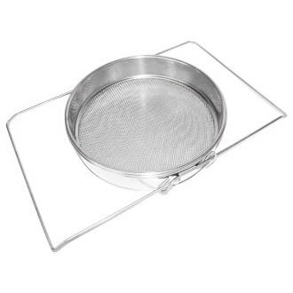 Cedzidło podwójne nierdzewne płaskie 24 cm DE 4