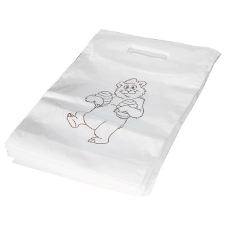 Reklamówki foliowe z niedźwiedziem 25×35 cm - 50 szt.