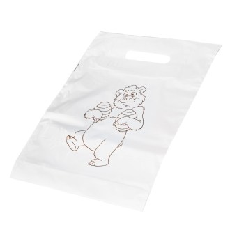 Reklamówki foliowe z niedźwiedziem 25×35 cm - 50 szt.