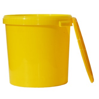 Pojemnik na miód plastikowy 40 kg / 33 l - żółty