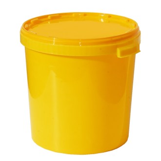 Pojemnik na miód plastikowy 40 kg / 33 l - żółty