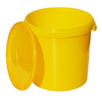 Pojemnik na miód plastikowy 40 kg / 33 l - żółty